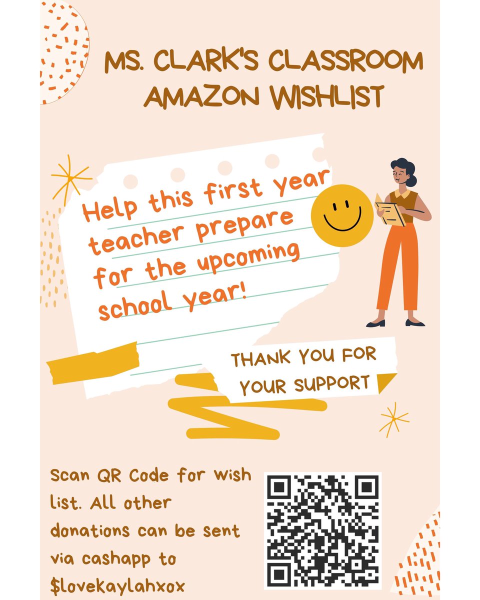 Help this first year teacher bring her classroom to life! Dropping the link to my Amazon wishlist below😊 Donate and Retweet if you can🤎🍎🙌🏾