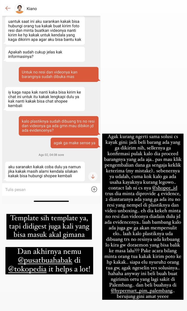 FennyIphen's tweet photo. Dibenahin dunk cs nya @ShopeeID, byk bgt yg komen ngerasain hal yg more or less sama, buat @hypermart_indo dicek tuh hypermart PalembangIndahMall, barang yg diorder ada yg ga ada datang either konfirmasi ato update availability stocknya di market place dunk! #ShopeeID #hypermart https://t.co/T1G2CKVCFH