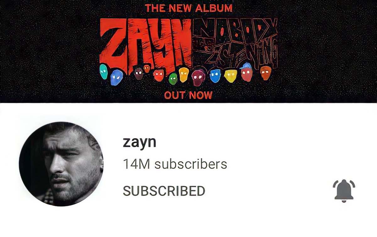 Congratulations <a href="/zaynmalik/">zayn</a> for hitting 14 million subscribers on YouTube!