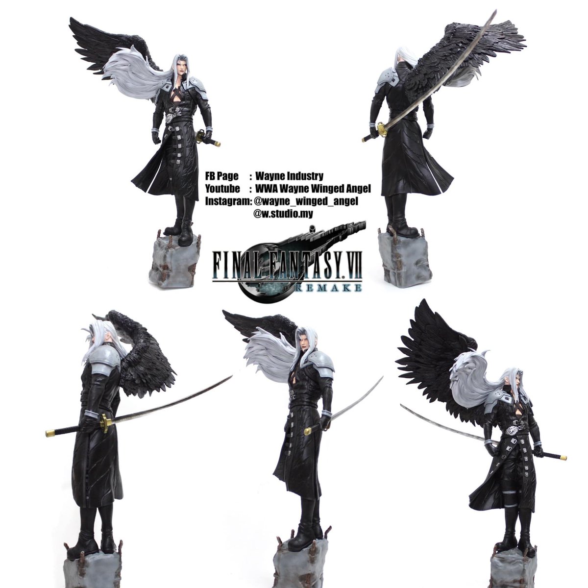 WWA_wayne's tweet photo. The designer is from my favourite FF7: Remake Cloud STL Michel. Honoured to be part of his test printing comrade, his FB profile as below 👇🏻👇🏻👇🏻
https://t.co/jkvMLu1HSV

#sephiroth #onewingedangel #cloudstrife #finalfantasy #finalfantasyvii #tifalockhart #aerith #art #3dprinting https://t.co/IkrLZfiglz