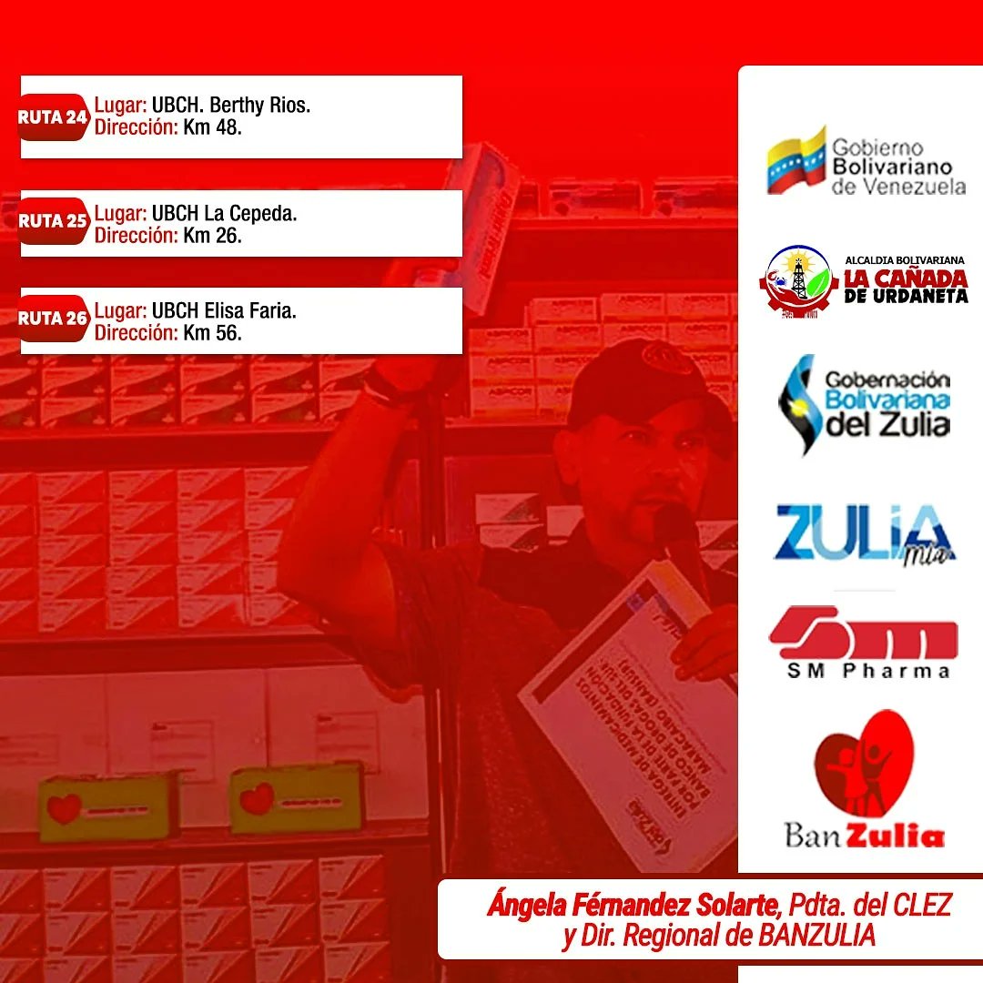 ¡Atención Municipio La Cañada de Urdaneta!

Entrega de Medicamentos y Ayudas Técnicas
Ver cronograma
Desliza ⏩⏩⏩⏩

 <a href="/orlandou_alc/">Orlando Urdaneta</a> @fundaproalcdu <a href="/zoraidapsuv/">Zoraida Contreras</a> @OmarPrietoGob