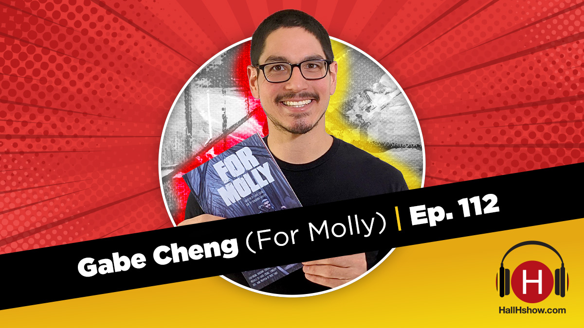 HallHdotcom's tweet photo. Gabe Cheng @gabechengcomics dropped by ep. 112 of the #HallHshow @HallHdotcom podcast to chat w/ host, Aaron Nabus @AaronNabus about his #indie #comic, For Molly (on Kickstarter till 8/6/21)!
Listen here: https://t.co/st3SbJNhBK
Then help it finish strong!
#ForMolly #GabeCheng https://t.co/80fbTdttmi