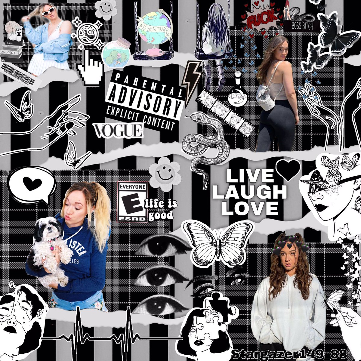 StarGazer149_88's tweet photo. 🦋🧩🖤
Follow official below ⬇️
@ALISHAMARIE
Hashtags ignore em ⬇️
#alisha #alishamarie #alishamarieedits #prettybasic #lida #macbaby11 #black #white #stripes #picsart #edit #instagram https://t.co/pz8uWobkH9