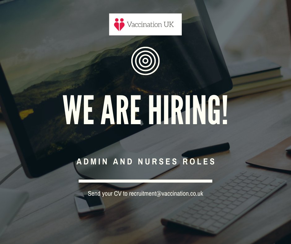 Vaccination UK (@vaccination_uk) on Twitter photo We are hiring! If you're looking for part time or flexible work, then look no further. We are recruiting administrators to support the Immunisation Programme in schools in various locations.
Email recruitment@vaccination.co.uk for more details. 
#applynow #admin #healthcare We are hiring! If you're looking for part time or flexible work, then look no further. We are recruiting administrators to support the Immunisation Programme in schools in various locations.
Email recruitment@vaccination.co.uk for more details. 
#applynow #admin #healthcare