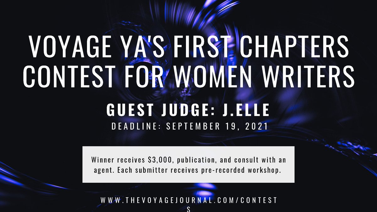 voyage_ya's tweet image. Our next first chapters contest is officially open, and we’re looking to elevate women writers working on YA projects! We are extremely honored to welcome @AuthorJ_Elle as our guest judge! Details/enter here: thevoyagejournal.com/contests/ #amwriting #yalit