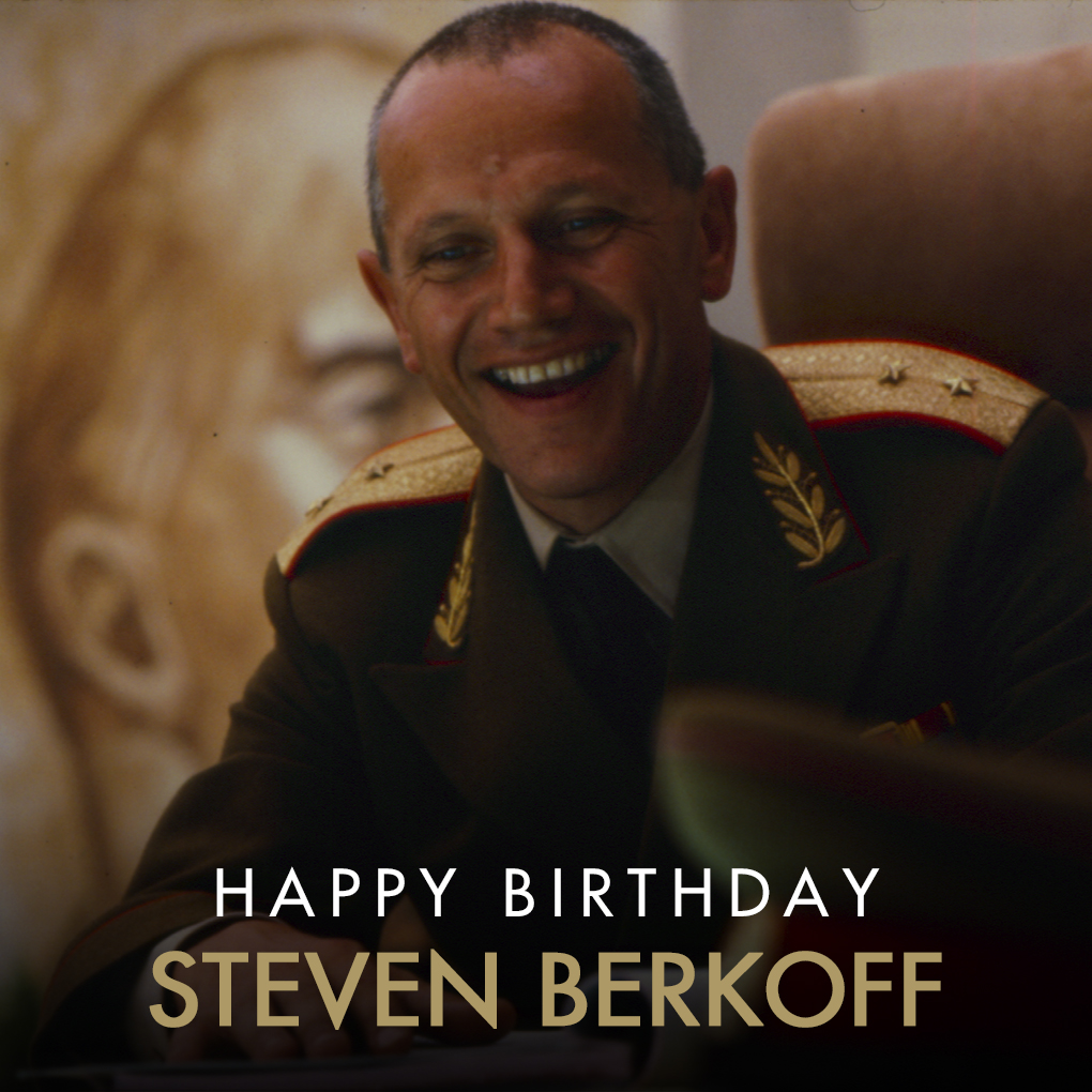 Follow that car! Happy Birthday to Steven Berkoff, who played General Orlov in OCTOPUSSY. 