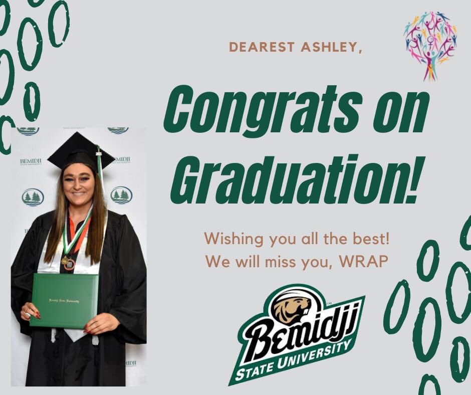 WomenPrograms's tweet photo. Congrats to another one of our wonderful Interns. Ashley is walking away from her internship with WRAP extremely hireable. We were so lucky to have her with us for 400 hours! Best of luck on your next adventure. -WRAP https://t.co/p9Gl5UnQCQ