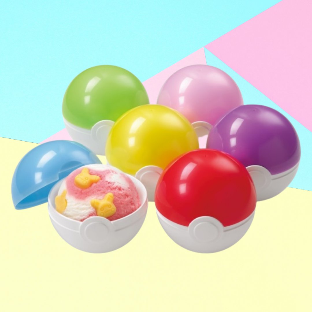 bokksuoriginals's tweet photo. 🍭 Monday Munchies 🍦 #BaskinRobbin's Japan is BACK with their #summer flavors that come in -- not a cup, not a cone! But a Pokeball! 🤣 Tag a friend you'd get this ice cream treat within #Japan! https://t.co/YK1xErt0Tj