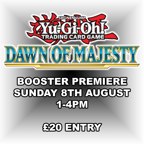 Join us on Sunday August 8th for the Dawn of Majesty Booster Premiere! Entry to the tournament is £20. You'll also be able to buy booster boxes on the day, plus there will be exciting prizes up for grabs! See our event page for more info and tickets:  facebook.com/events/1159431…