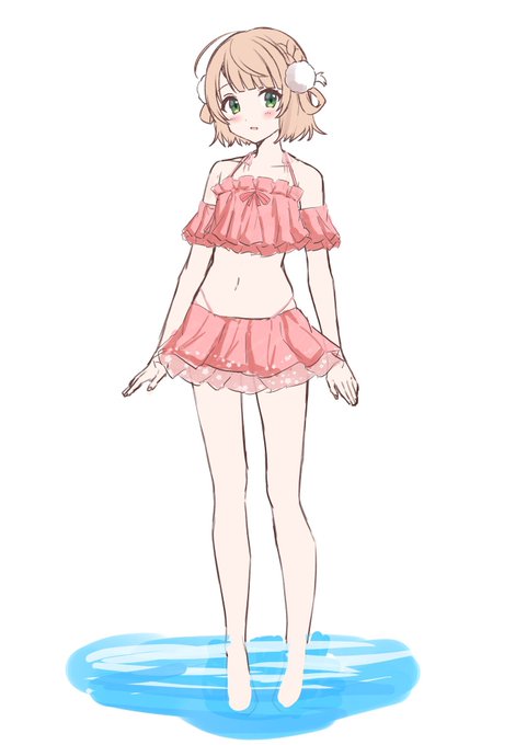 ふりふりな感じの水着のうい先生☂️
 #しぐれういサマー 