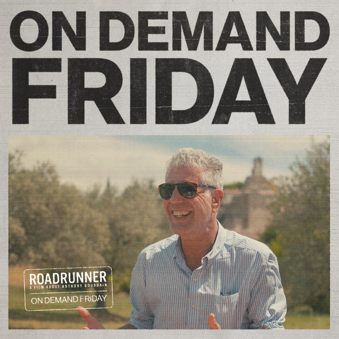 The poignant journey of a man who never stopped searching.

#ROADRUNNER: A Film About Anthony Bourdain is now playing in theaters and on demand this FRIDAY.

Set a reminder now at WatchRoadrunner.com.