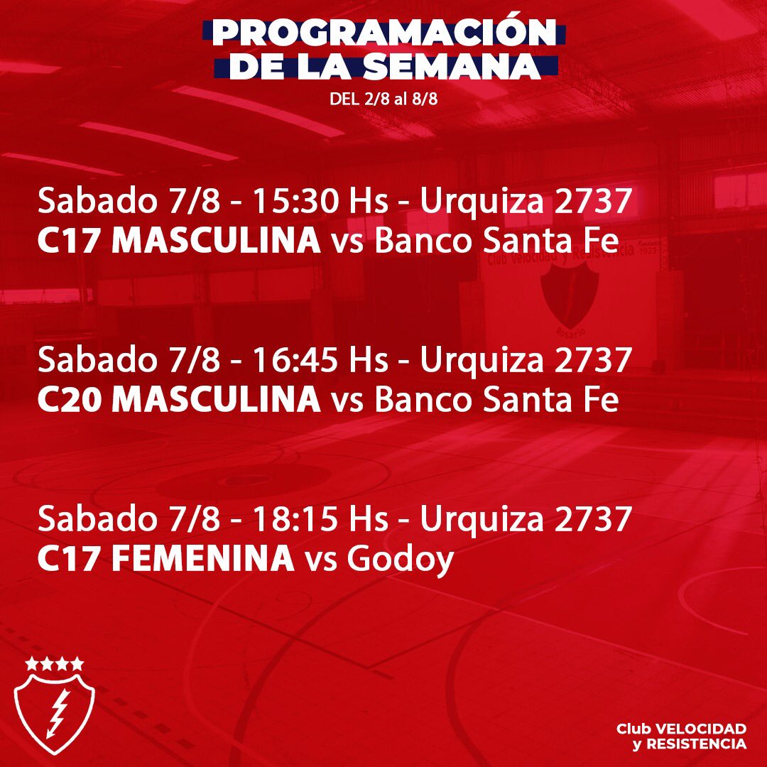 VelocidadFutsal's tweet photo. #ProgramacionSemanal📝
#TorneoPreparacion2021⚽️

Estos son los encuentros que disputarán las distintas categorías del #Rayo a lo largo de la semana💪🏼

⚠️ LOS PARTIDOS SERÁN SIN PUBLICO.

#ElFuturoLlegóHaceRato🔵🔴 https://t.co/jFDaG6kgrY