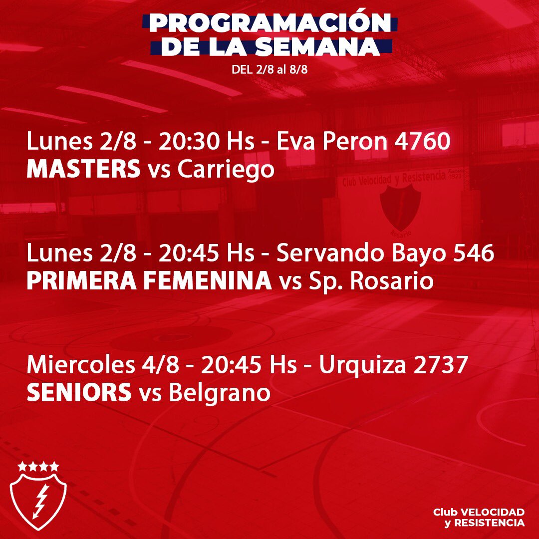 VelocidadFutsal's tweet photo. #ProgramacionSemanal📝
#TorneoPreparacion2021⚽️

Estos son los encuentros que disputarán las distintas categorías del #Rayo a lo largo de la semana💪🏼

⚠️ LOS PARTIDOS SERÁN SIN PUBLICO.

#ElFuturoLlegóHaceRato🔵🔴 https://t.co/jFDaG6kgrY