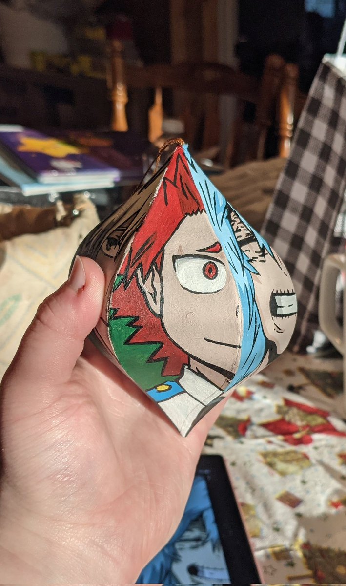 ZaylaVan's tweet photo. Here are the other two sections of the ornament I made. :) #art #artist #ArtistOnTwitter #fanart #MyHeroAcademia #myheroacademiafanart #MyHero #anime #painting #paintings #gifts #painter #artwork #handpainted #handmade https://t.co/MbNRJ8wgFD