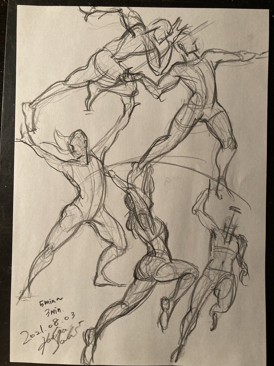 カスガイサキ 今日のお勉強 クロッキーとジェスチャードローイングの違いについて調べたり聞いたり なんとなくわかった できるとは言っていない てるひろドローイング ダンスクロッキー