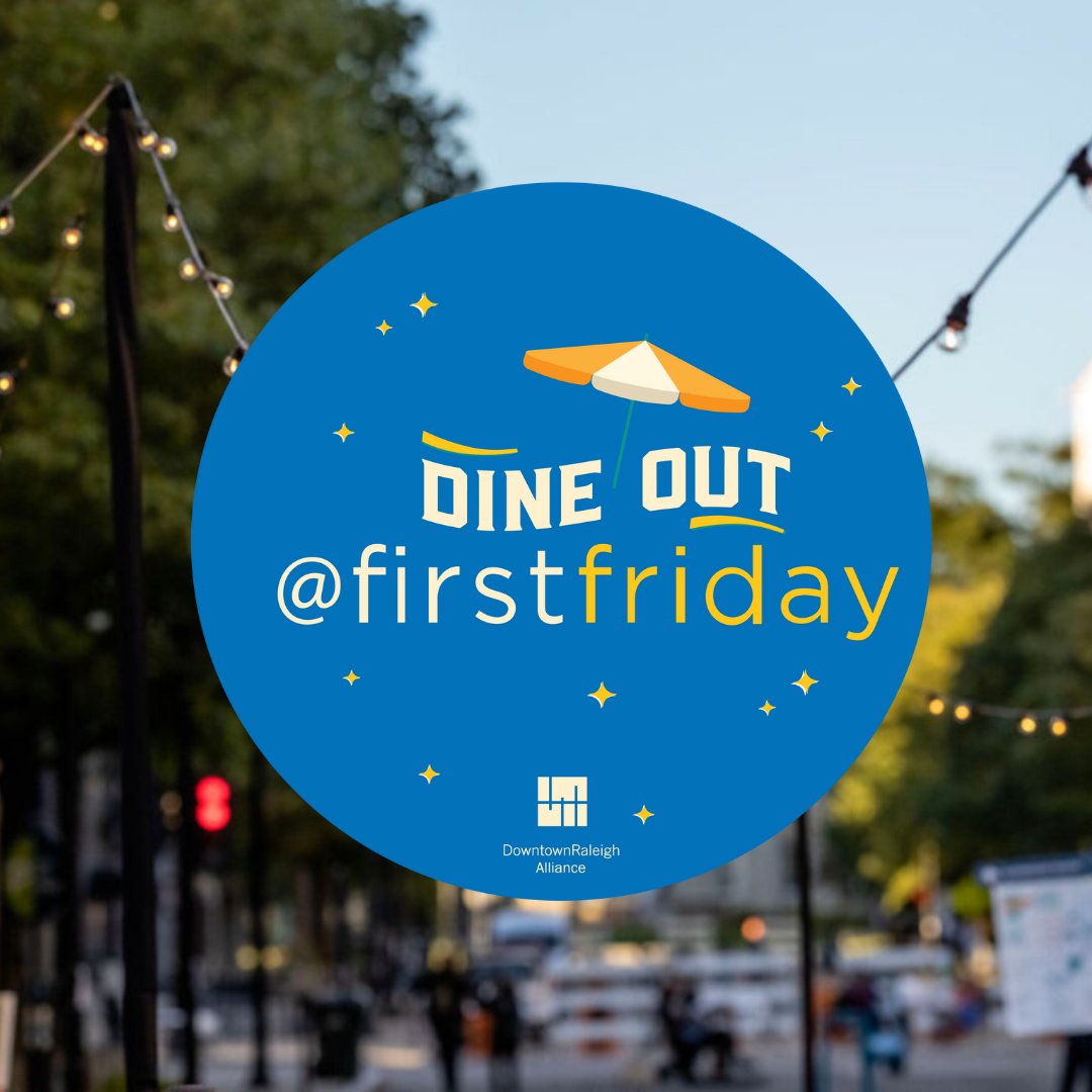 FirstFridayRal's tweet photo. We're bringing our monthly celebration of arts and culture to the street for August First Friday—introducing, Dine Out @ First Friday! 🍽🎨 
📅 Friday, August 6 | 7-10pm on Fayetteville Street

https://t.co/FAroTbaqcV https://t.co/kFuGXAp6ph