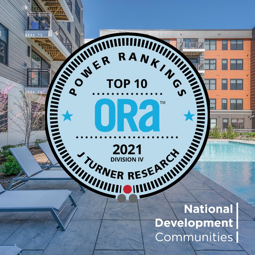 Great news! <a href="/nationaldevelop/">National Development</a> made the Top 10 List of companies in the #ORAPowerRanking (Division IV). This national distinction is based on outstanding customer reviews and #propertymanagement excellence. <a href="/JTurnerResearch/">J Turner Research</a> <a href="/MFEmagazine/">MultifamilyExecutive</a> 
See the list: bit.ly/3ihhJCo