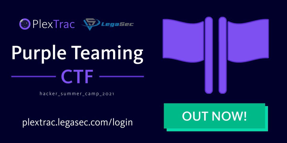 PlexTrac (@plextrac) on Twitter photo Can you capture all of the flags? 🤔💜
<a href="/PlexTracFTW/">PlexTracFTW</a>'s #PurpleTeaming CTF is live! Create your account and get started now
➡️ hubs.li/H0TvDW80
#CTF #cybersecurity #infosec #infosecurity Can you capture all of the flags? 🤔💜
<a href="/PlexTracFTW/">PlexTracFTW</a>'s #PurpleTeaming CTF is live! Create your account and get started now
➡️ hubs.li/H0TvDW80
#CTF #cybersecurity #infosec #infosecurity
