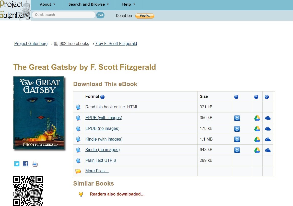 SayCoolEnglish's tweet image. ใครที่อยากจะลองฝึกภาษาอังกฤษจากการอ่าน อยากแนะนำแหล่งรวมหนังสือฟรีอย่าง Project Gutenberg ซึ่งรวบรวมหนังสือ(ที่ไม่คิดลิขสิทธิ์แล้ว ซึ่งก็ขึ้นอยู่กับกฎหมายของแต่ละประเทศด้วย) เป็นหนังสือระดับคลาสสิค มีให้เลือกอ่านแบบออนไลน์, หรือจะโหลดไปอ่านบน kindle หรือไฟล์อื่นๆก็ได้ #StudyIdeas