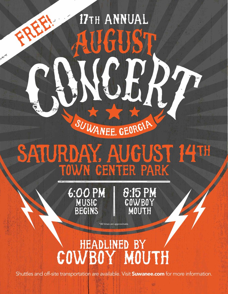 Wine + Music = True Love!💕 We'll be at Suwanee's August Concert on Sat., Aug. 14, selling tickets for the 2021 Suwanee Wine Fest. Attendees will receive a free 2021 Wine Fest T-shirt with their ticket purchase! Come say hello and grab your tickets before they go on sale Aug. 20!