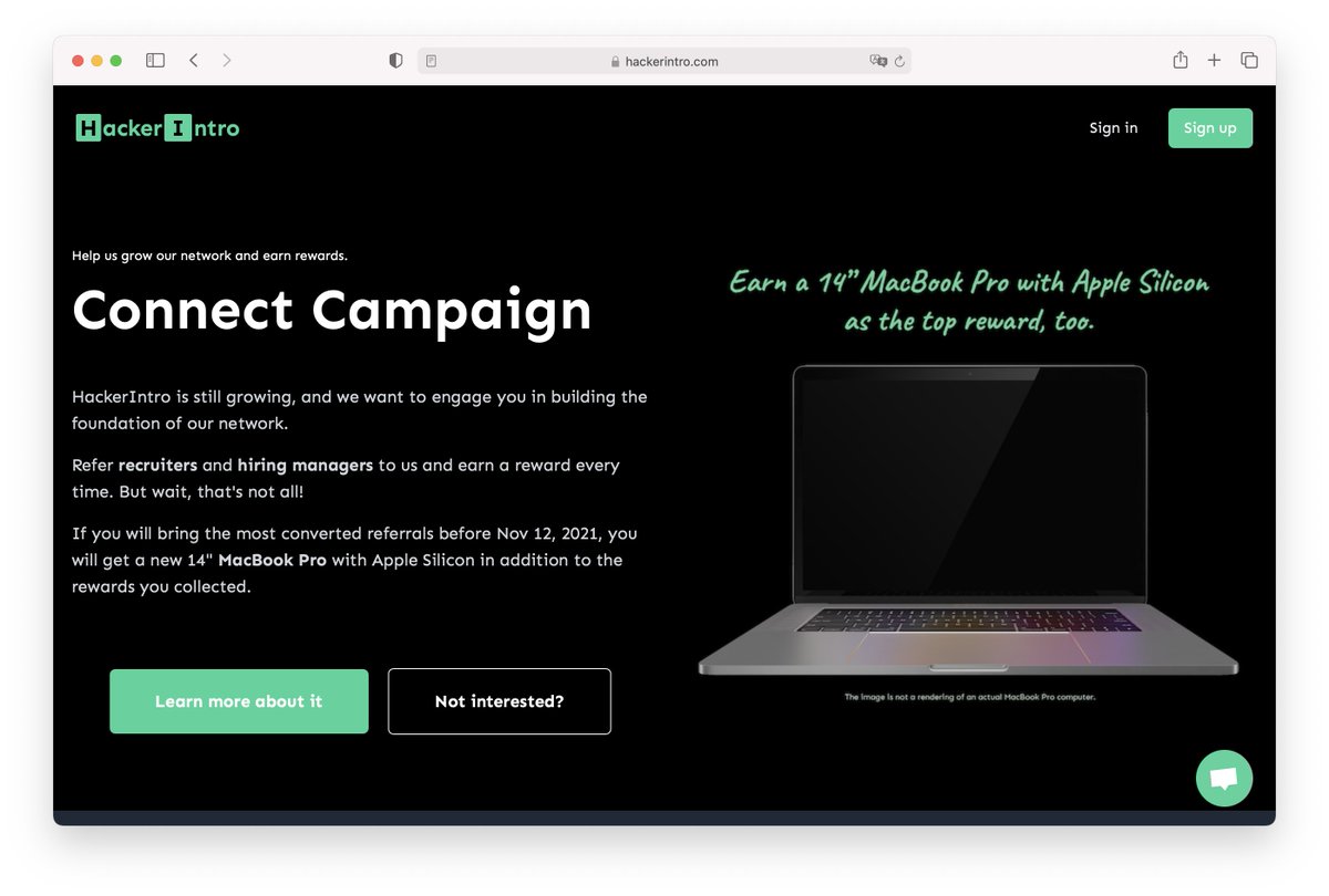 Are you getting emails from recruiters or hiring managers and don't think you're interested?

Now you can help them while earning some quite tangible rewards!

hackerintro.com/campaign/conne…

Welp, now it's official.