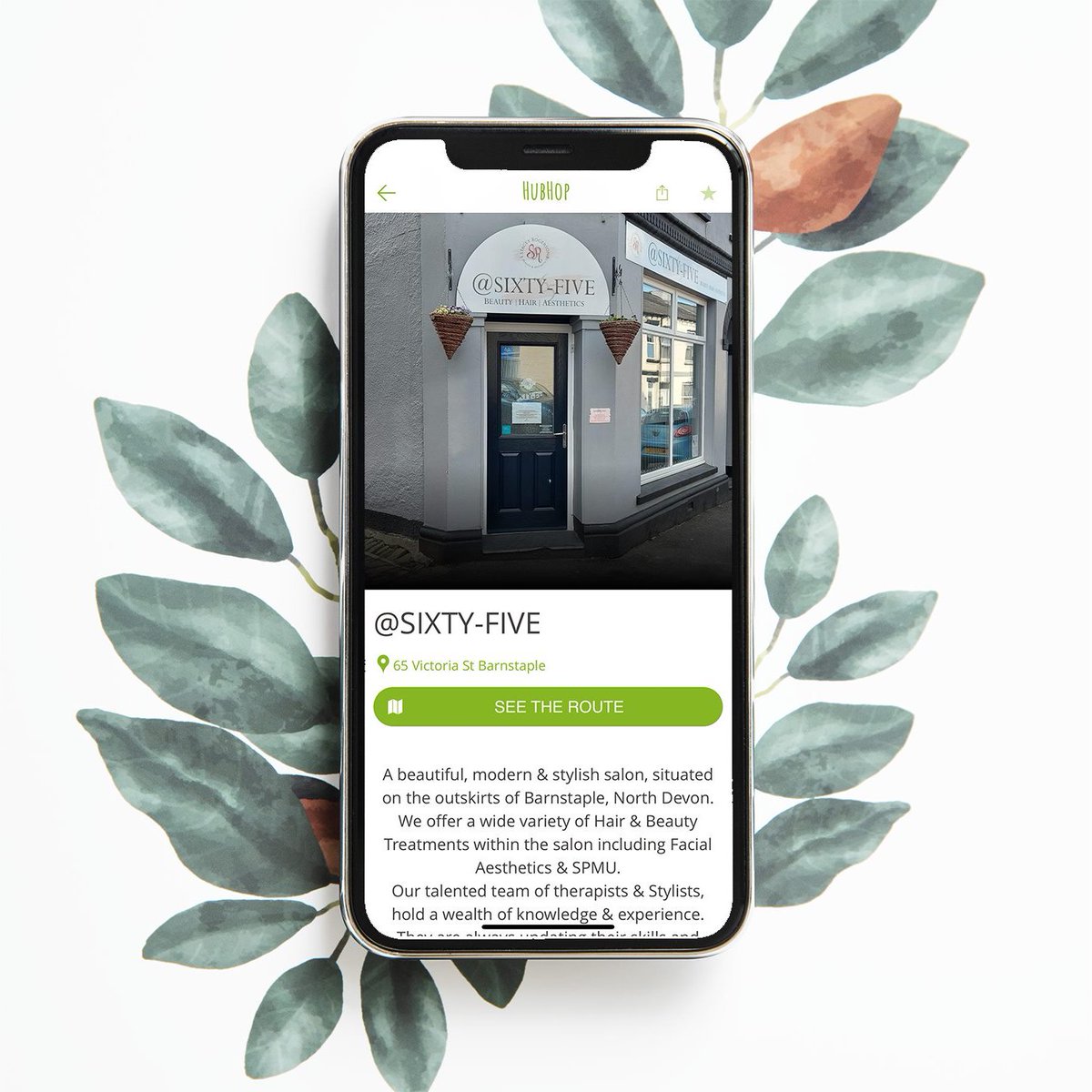 HubHopApp's tweet photo. Welcome to HubHop Salon Sixty-Five who are our first business added into our new Hair &amp; Body section 💆‍♀️

"A beautiful, modern &amp; stylish salon, situated on the outskirts of Barnstaple. We offer a wide variety of Hair &amp; Beauty Treatments.

Shop Local - Earn Points - Win Prizes 🐸 https://t.co/CQX9DuFlqI