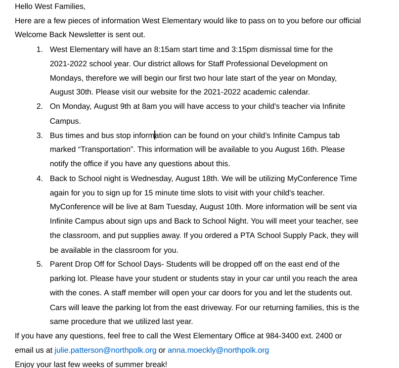 North Polk West Elementary (@np_westelem) on Twitter photo 