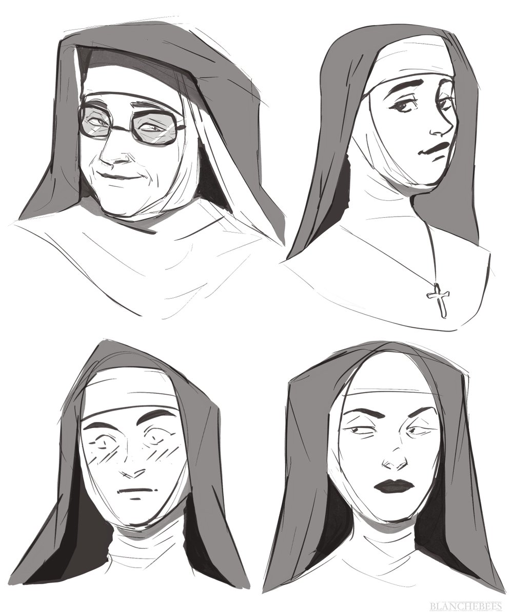 When in doubt, draw nuns. 