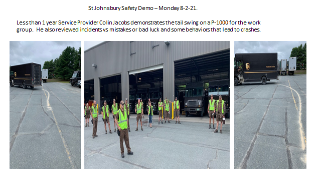 St. Johnsbury Safety - Drivers completed a tier III quiz and also a new driver demonstrated tail swing in a 
P-1000. #NEDSUMMER2021