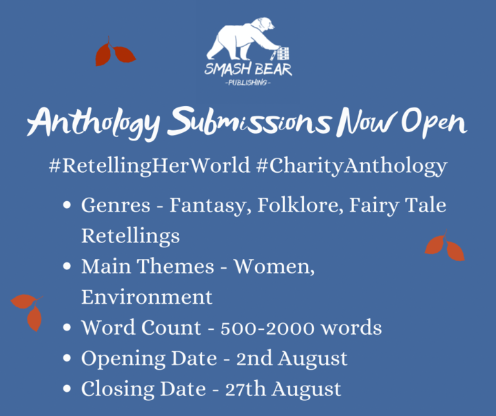 📣 Anthology submissions now open!  📣 
No fee to enter, full details on our website! #retellingherworld #charityanthology