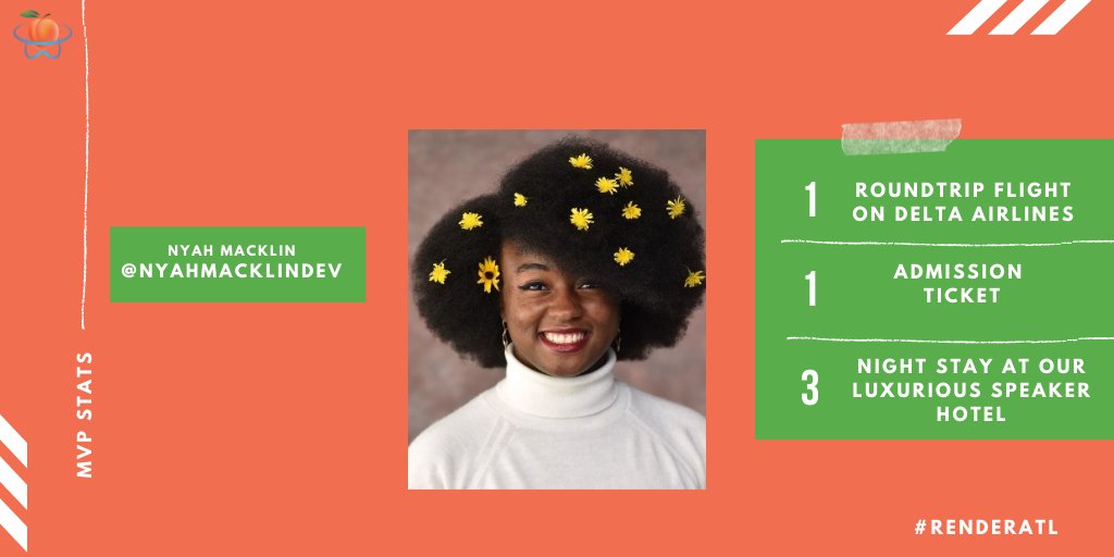 RenderATL's tweet photo. We're starting off the first Monday of August w/ a splash by announcing @NyahMacklinDev as our full-ride scholarship winner! Congratulation to this @ResilientCoders Alum
We're looking forward to having you in ATL this September 🍑
#Tech #Javascript #BlackTechTwitter #RenderATL https://t.co/GuYwKDHhqn