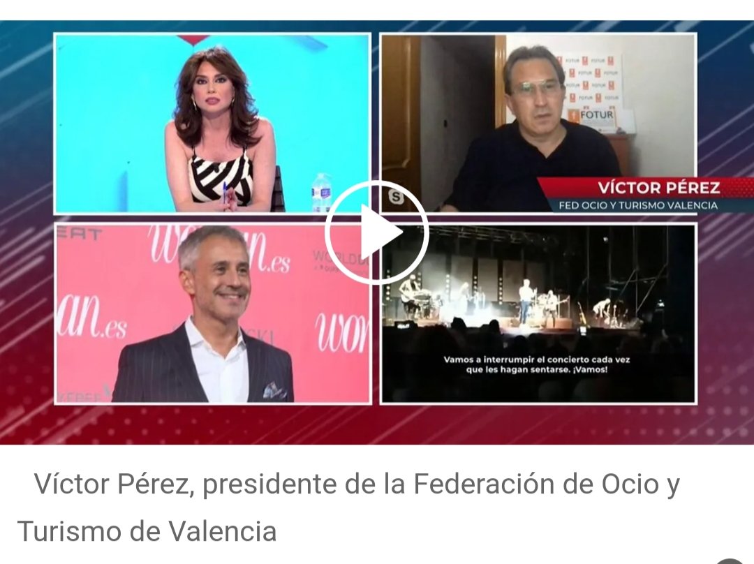 PepeTurpin's tweet photo. @victorperezdj Presidente de @FoturValencia 
En el programa @todoesmentiratv 
 ¿Qué diferencia hay de estar sentado o de pie con la mascarilla? La CULTURA ES SEGURA y hay que APRENDER a VIVIR con la PANDEMIA.
#OcioSeguro 💖👌
#OcioEsCultura 🔝👌
https://t.co/XSry1rfTu9 https://t.co/xFMZ9XTanO