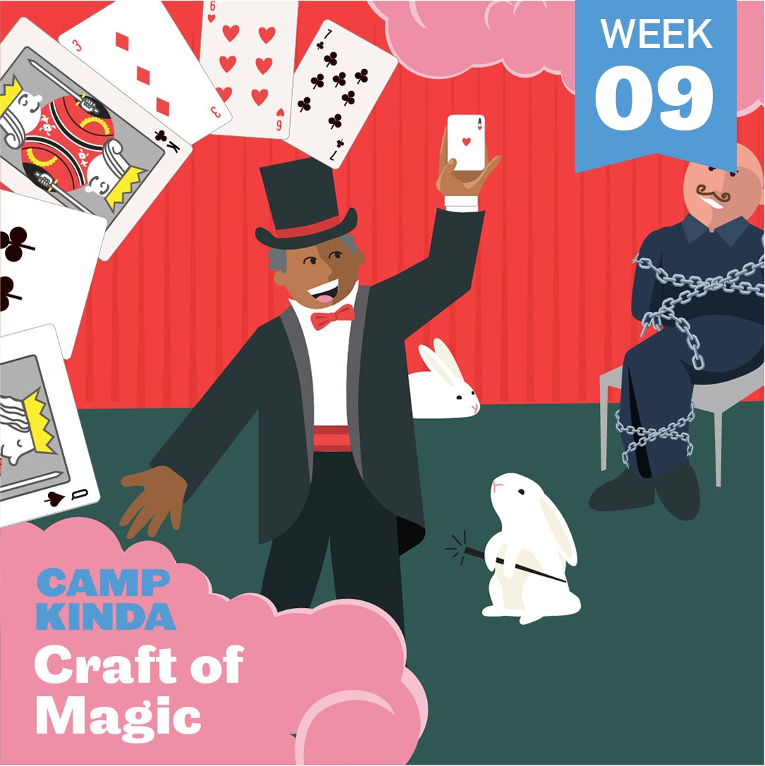 In today’s Camp Kinda adventure, explore the fascinating history of magic while also learning simple card tricks and illusions! Check it out at the link below!
cmpknda.org/magiccraft