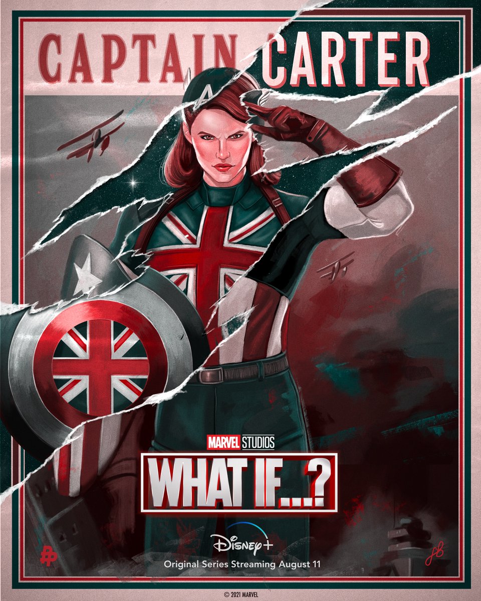 "The name is Captain Carter" 🇬🇧

Check out the first in a series of posters inspired by Marvel Studios' #WhatIf and get ready to see Peggy Carter in a whole new way when the Original Series, starts streaming August 11 on <a href="/DisneyPlus/">Disney+</a>. Art by <a href="/freyabettsart/">Freya</a>.