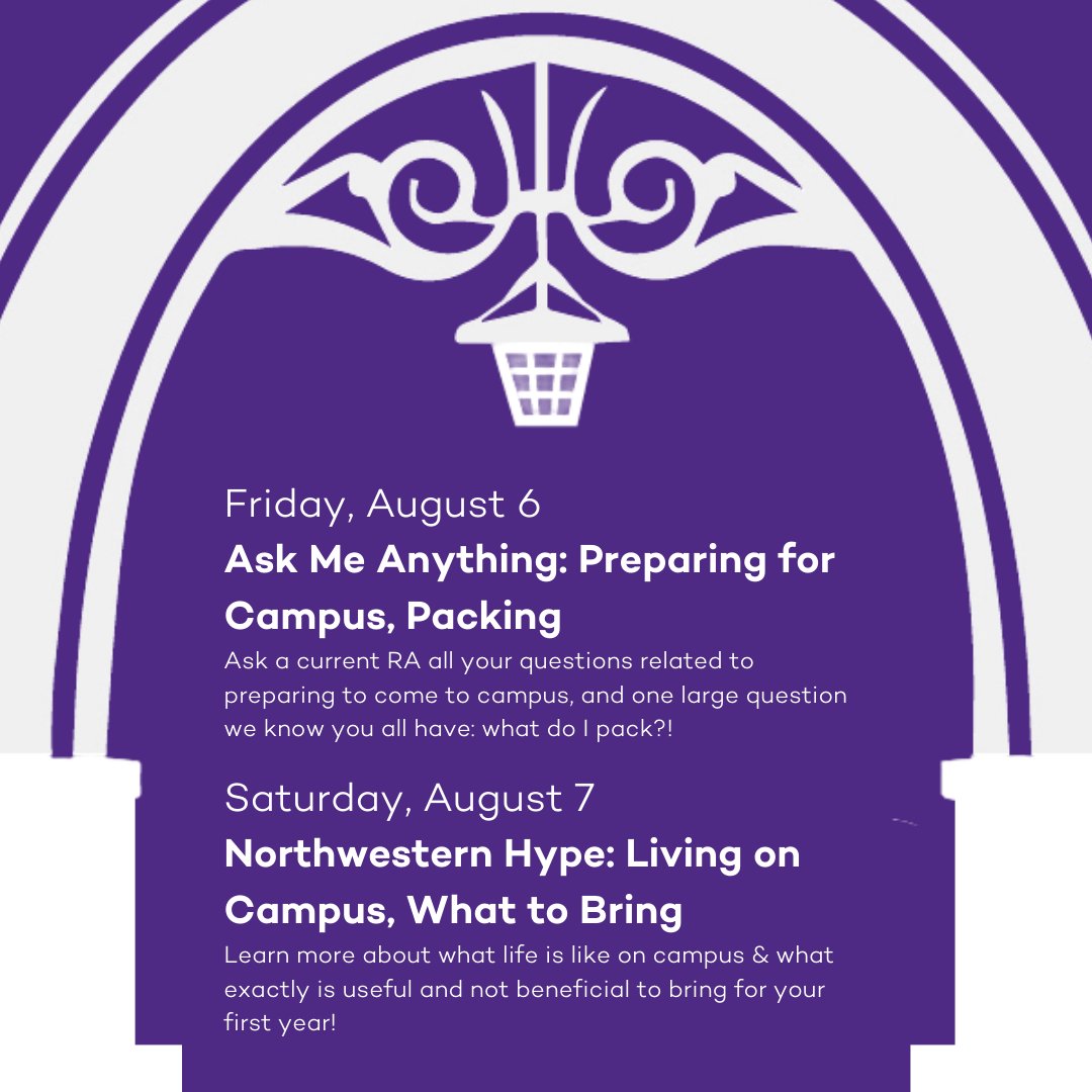 Happy August!! From learning about self-advocacy and Midwest community building opportunities, to suggestions on what to bring to campus &amp; packing, here is a lil snapshot of what to look out for on this week’s Before the Arch! #NU2025 #NUtransfers 😸

instagram.com/wildcatwelcome