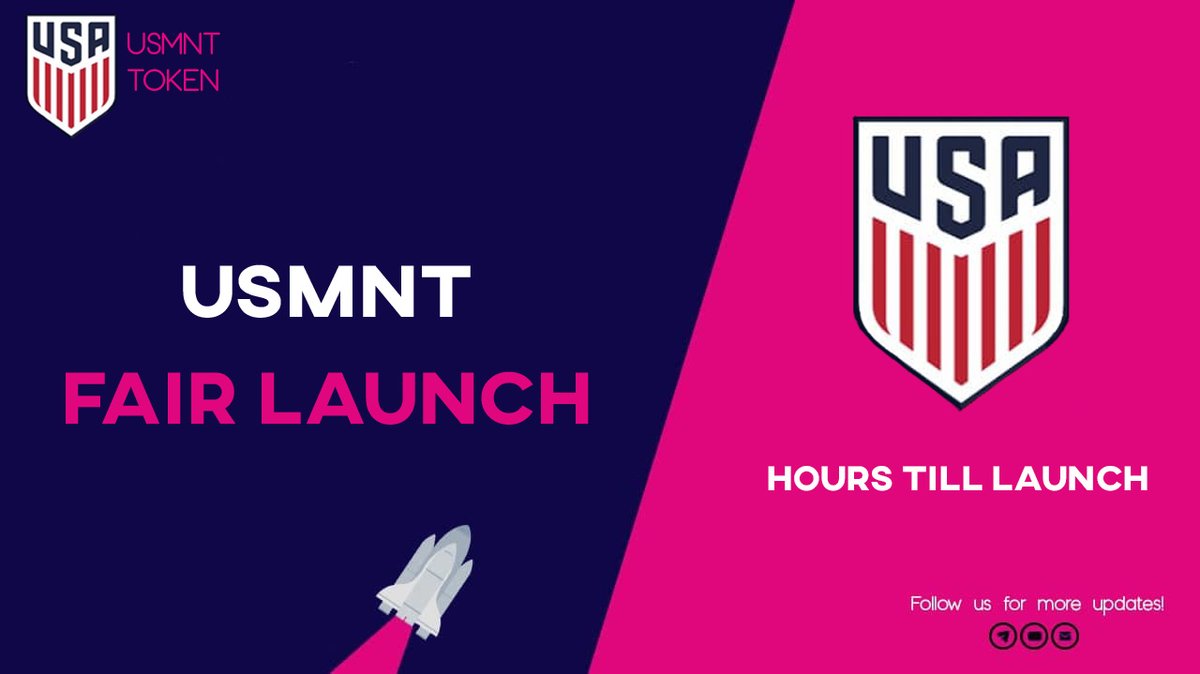 NEXT GEM! 
💎REAL GEM ALERT💎🚀USMNT COIN🚀
$USMNT 🚀
✅1000x Potential!
✅500+ Members already in 1 hr 
✅8% Bitcoin Rewards
✅Pre Launching in a an hour
t.me/USMNTCOIN
BUY PRESALE ON PANCAKE 🚀
bit.ly/3jdp8BV
Address🚀0xD94E9e9c54CD05731009922fc65AC3AeaBa50cFE
