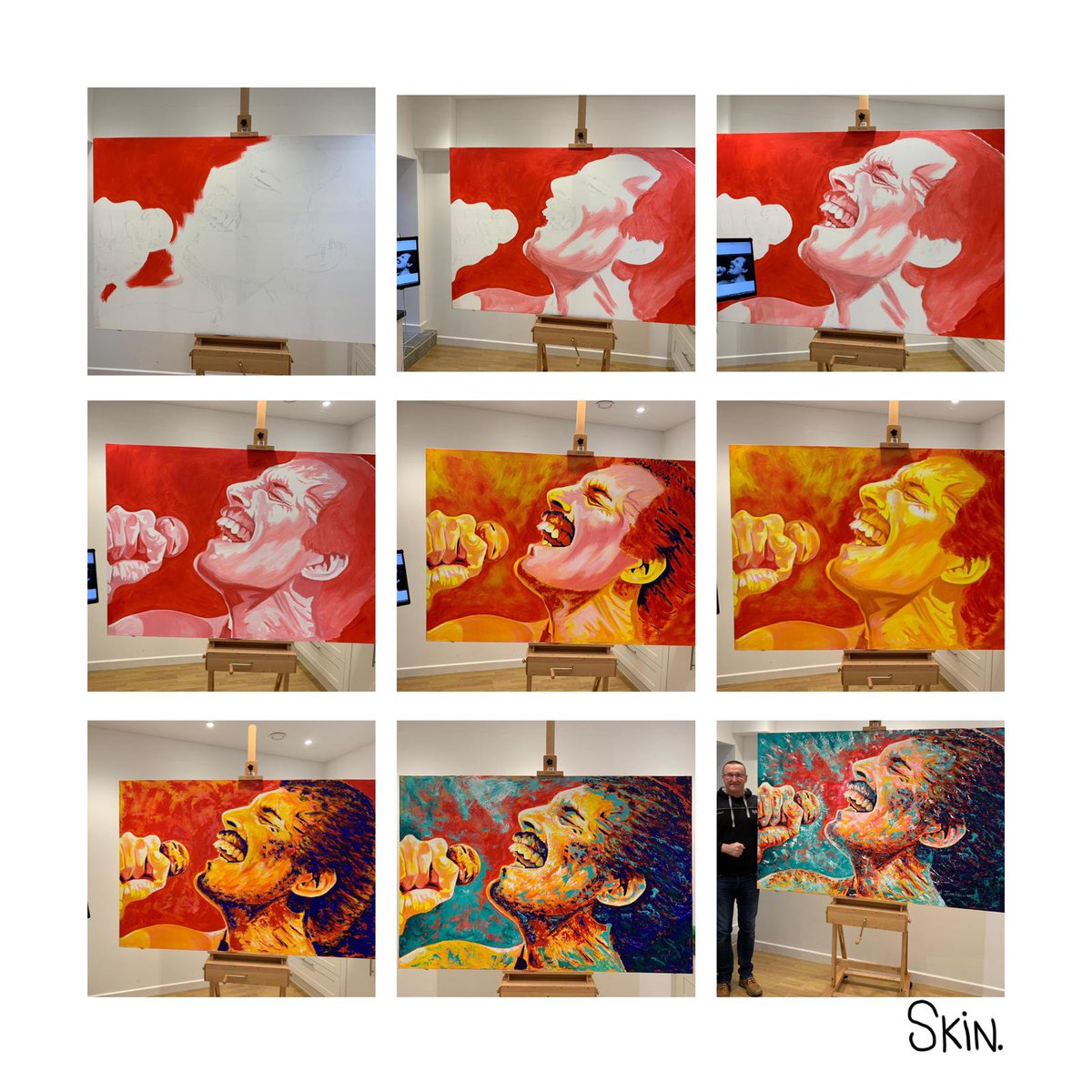 withfaces_show's tweet photo. "Building Barcelona" by @skinMADinArt is now up for auction in the #Touréguide Discord server! 

https://t.co/PfwBcr418C

This piece depicts the creation of his Freddie Mercury piece. The NFT is a 1/1 under the same policy as the promos!

Starting price: 1₳
Duration: 24 hours https://t.co/2iKHFB7VZF