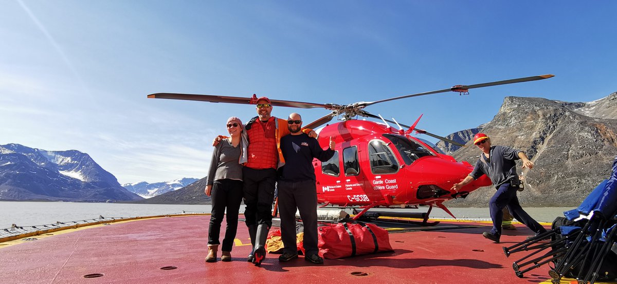 Helicopter outing yesterday! <a href="/DFO_NL/">DFO_NL</a> #polarbearwatch #arctic #helicopter #fieldwork #research