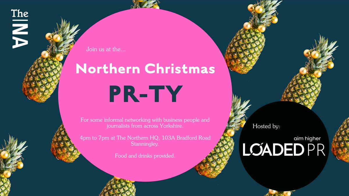 BREAKING! We're having a PR-TY!
To kickstart #NorthernChristmasWeek, we're bringing together #Yorkshire businesspeople and #journalists for some informal #networking, food and drinks 

Want to join in? Grab your FREE ticket here lnkd.in/e5JqYUe

#prrequest #party #xmas