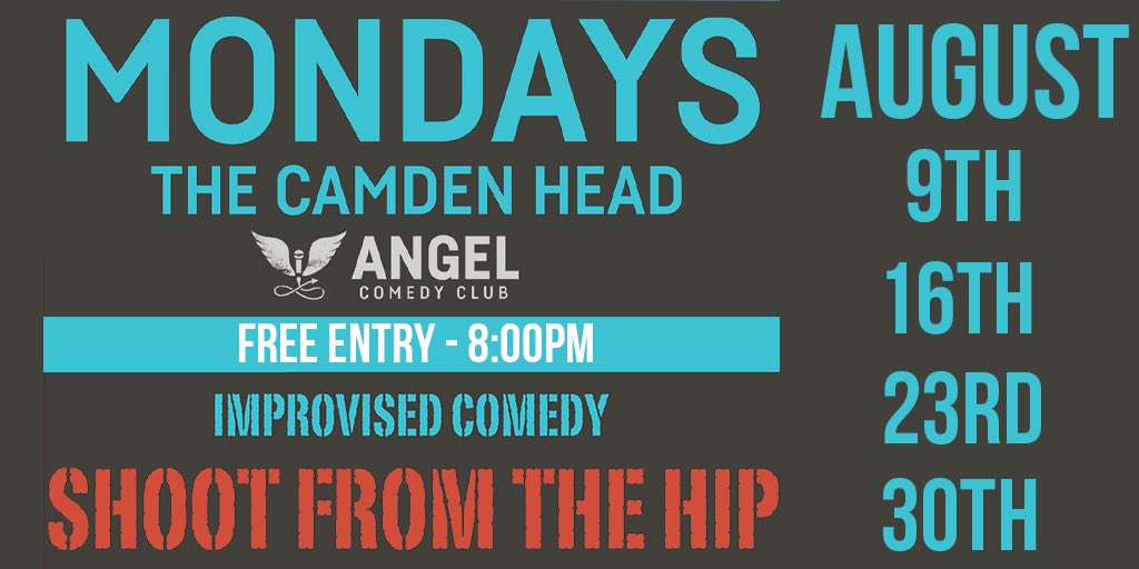 LIVE ON STAGE SHOWS

We are back baby!

Starting next week we are playing every Monday in August <a href="/angelcomedy/">Angel Comedy</a> @camdenheadangel 

FREE ENTRY 8:00pm

#comedy #improv #angelcomedy