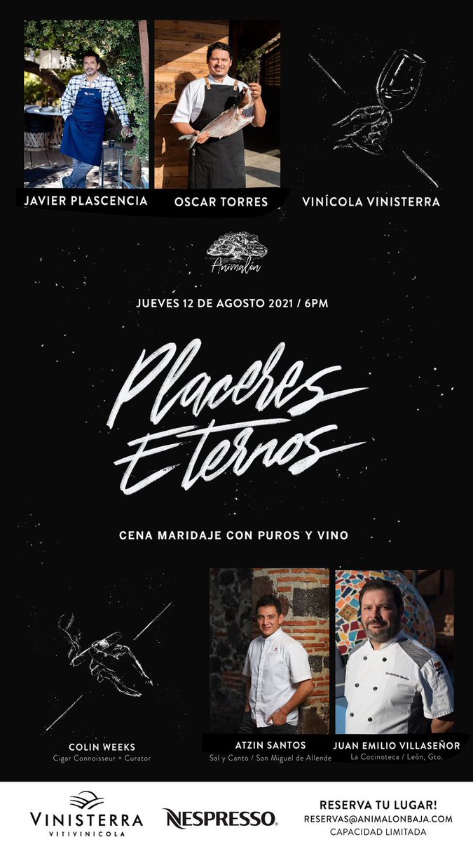 JavPlascencia's tweet photo. Placeres eternos con degustacion de puros y vinos mexicanos. Con grandes cocineros, bajo un encino en valle de guadalupe! #animalon https://t.co/Kq9991Zm8f