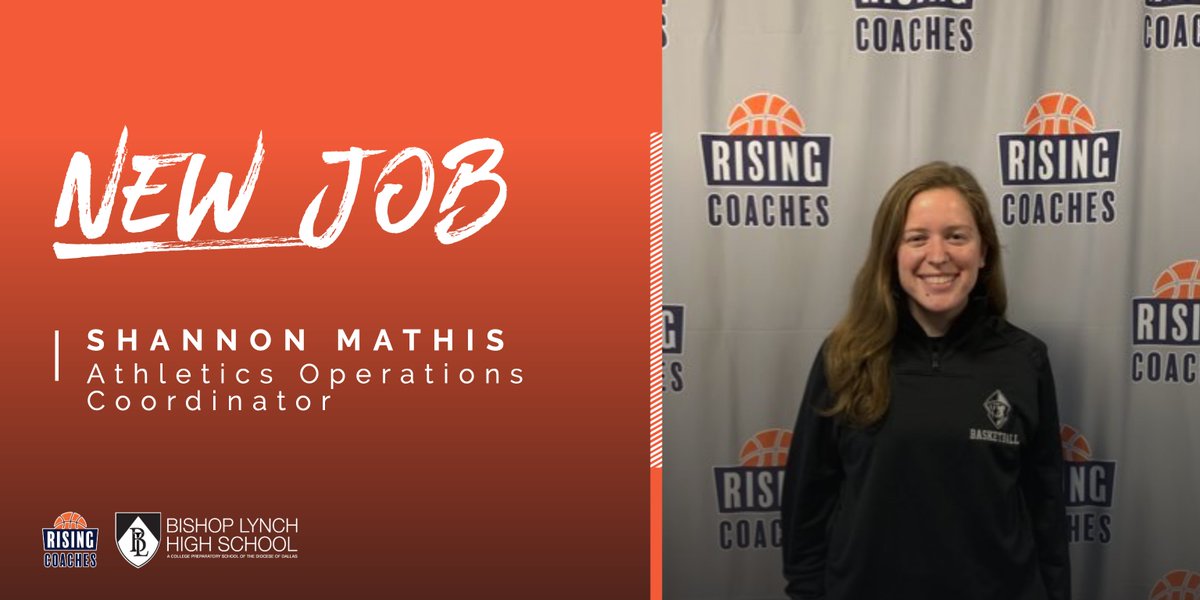 RisingCoaches's tweet photo. Congratulations on the new job!! ✨

@shannonmmathis has been hired as the Athletics Operations Coordinator at @blathletics. She will continue to coach by being the head of freshman girls and assisting on varsity.,

Congratulations and best of luck in your new role!! https://t.co/iShrs4AyCt