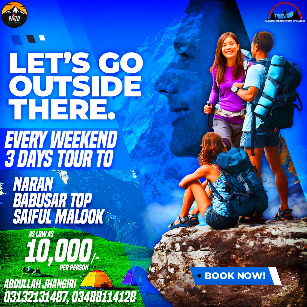 pptoOfficial's tweet photo. @pptoOfficial Proudly Presents 3 Days Tour to Naran Valley, Babusar Top &amp; Saiful Malook.

For Further Information Contact:
Abdullah Jhangiri
0313-2131487
0348-8114128

#Pakistan #tourism #traveller #mountains #nature #NaturePhotography #ShafqatMahmood #NCOCSavePakStudents #NCOC https://t.co/cqqF1NwiLI