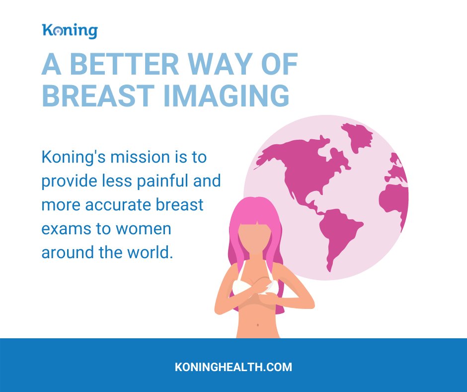 KoningCorp's tweet photo. Koning is on a mission to provide a less painful and more accurate breast exam to women around the world. Check out our website to learn more. #breastimaging #breastcancerawareness #earlydetection #koninghealth https://t.co/JXtW4vAVYw