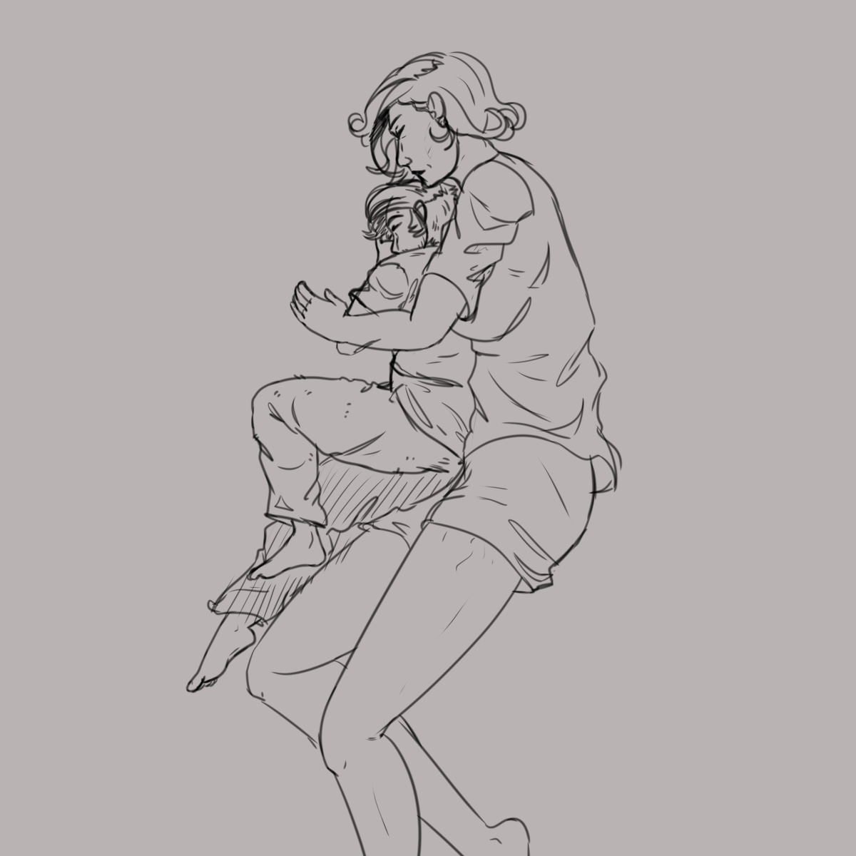 ArtistNyx's tweet photo. I haven't posted any OC X Alcina content here yet, so have this fluffy sketch I did of tiny boi being a good teddy bear for a very comfy Lady.
#ResidentevilOC #RE8OC https://t.co/TzSRTwM4dV