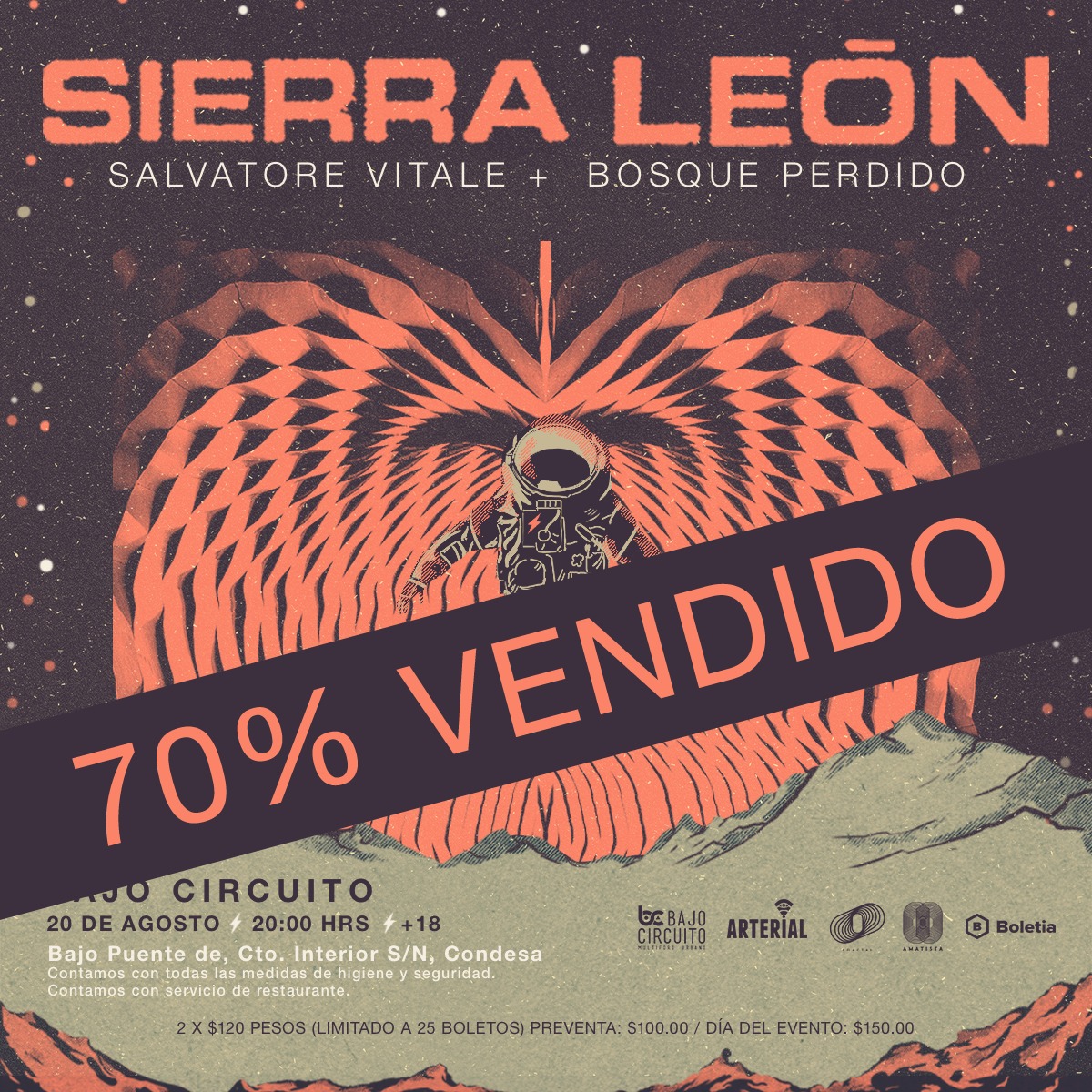 sierraleonmusic's tweet photo. 🚨ATENCIÓN CDMX🚨
El show en Bajo Circuito que se reagendo para el 20 de Agosto está 70% vendido! 👇🎟️
https://t.co/gJAoWr9OT3
No te quedes fuera! https://t.co/ZSVYIGAtrV