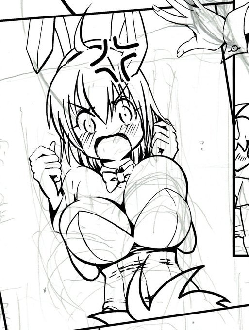 肝心な時にバッテリー尽きそうなのでさっき描いたおこがさちゃんを 