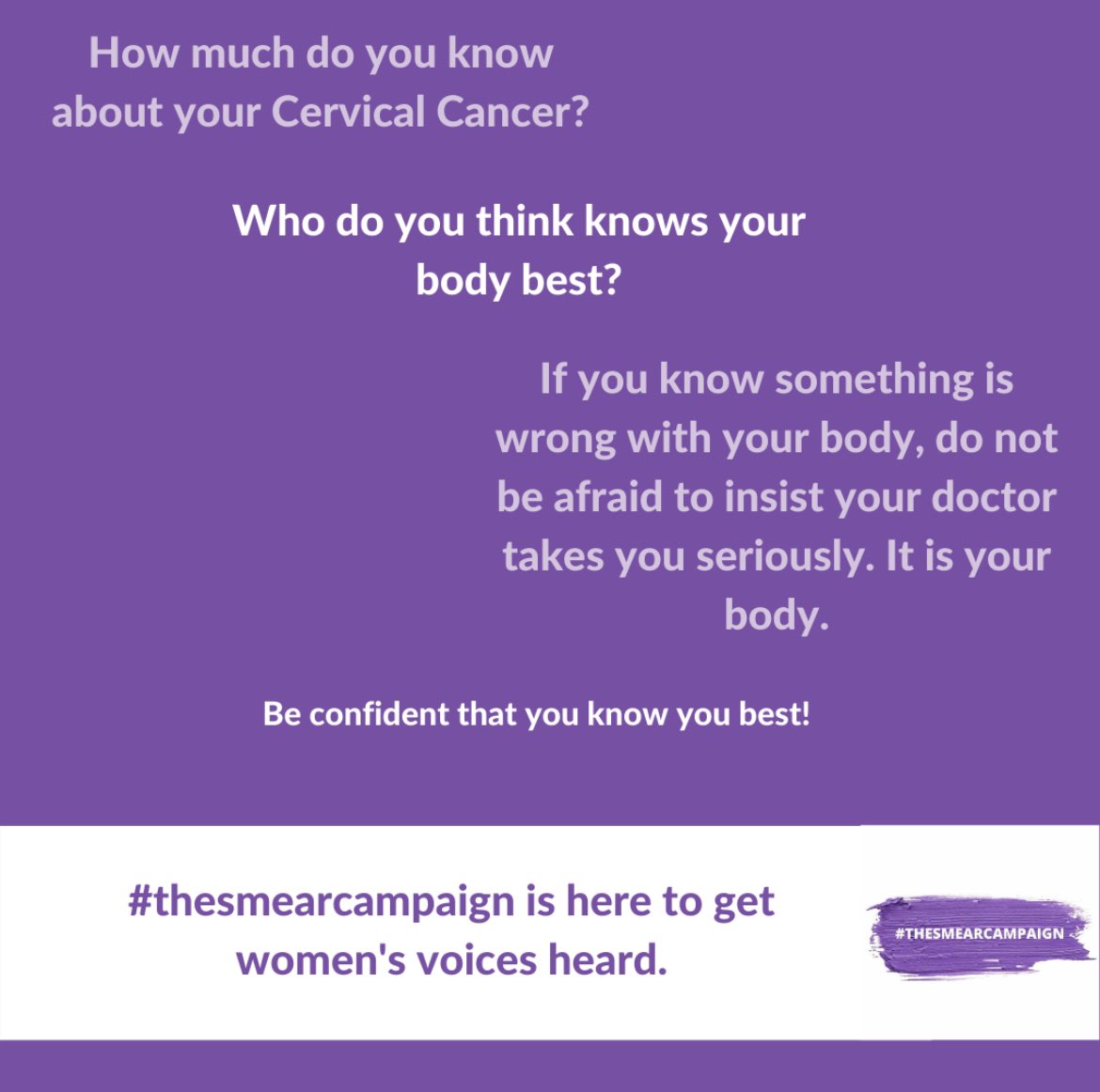 Time for change. Time to open up the discussion around cervical screening #cervicalcancerawareness #smeartesting #formarie #thesmearcampaign