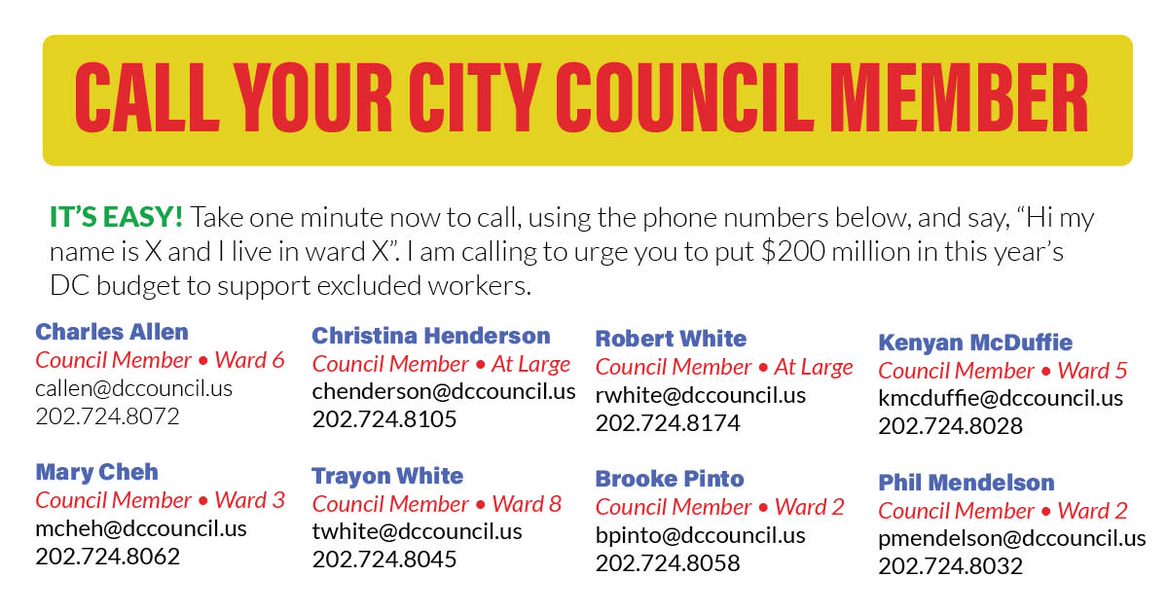 It's not too late to call and demand $200 million for this city's #ExcludedWorkers! #DontExcludeMe!!