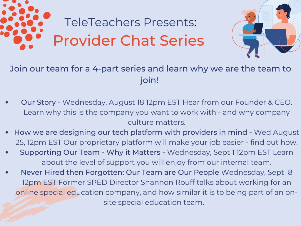 TeleTeachers on Twitter "Special education PROVIDERS we invite you